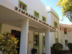 Outside the Zimbabwe Academy of Music